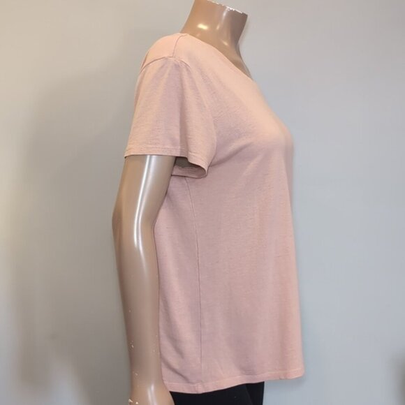 3/$20 H&M Divided Basic Tshirt Love Embroidered Powder Pink Short Sleeve Top - Picture 9 of 11